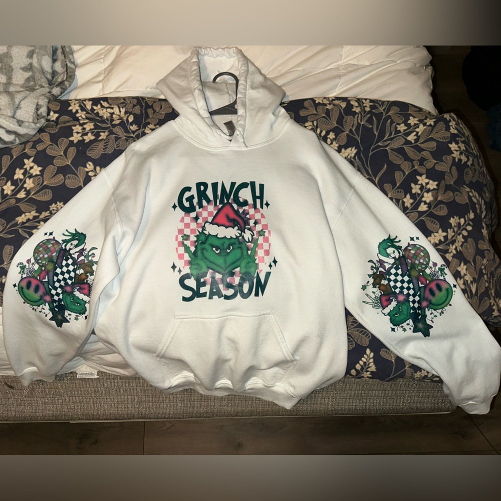 Grinch Season White Hoodie